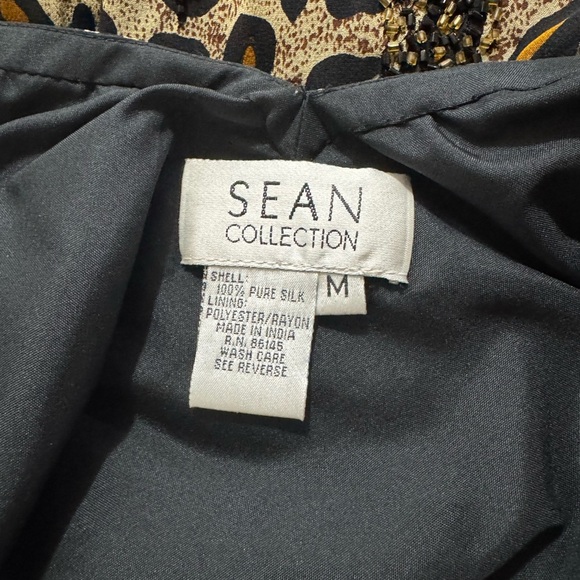 Vintage Sean Collection 100% Silk Leopard Print Maxi Dress – Size M - Picture 3 of 13